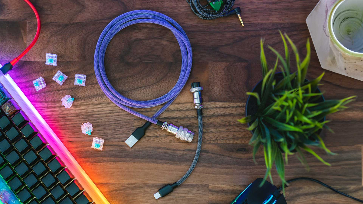 Design-Your-Own USB Cable!-Space Cables-coiled keyboard cable-coiled usb c cable-coiled cable keyboard