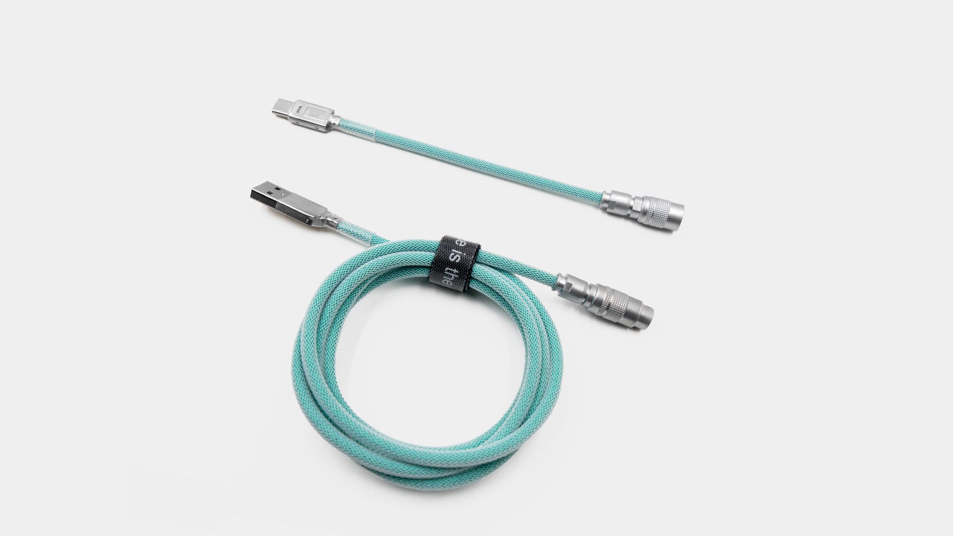 SEAFOAM YC8 CABLE-Space Cables-coiled keyboard cable-coiled usb c cable-coiled cable keyboard