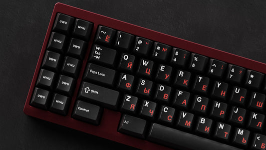 GMK CYL WoB Red Cyrillic Keycaps-Space Cables-gmk keycaps-gmk keyboard-custom keycaps-keycaps-keyboard keycaps