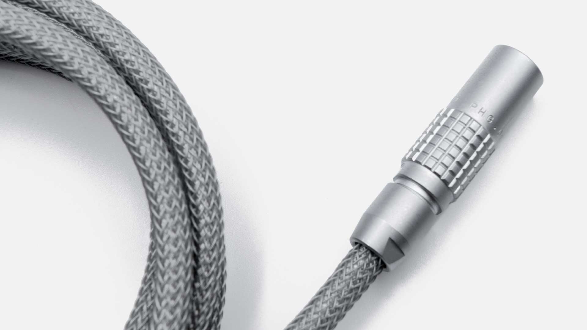 Gray LEMO® Cable-Space Cables-coiled keyboard cable-coiled usb c cable-coiled cable keyboard