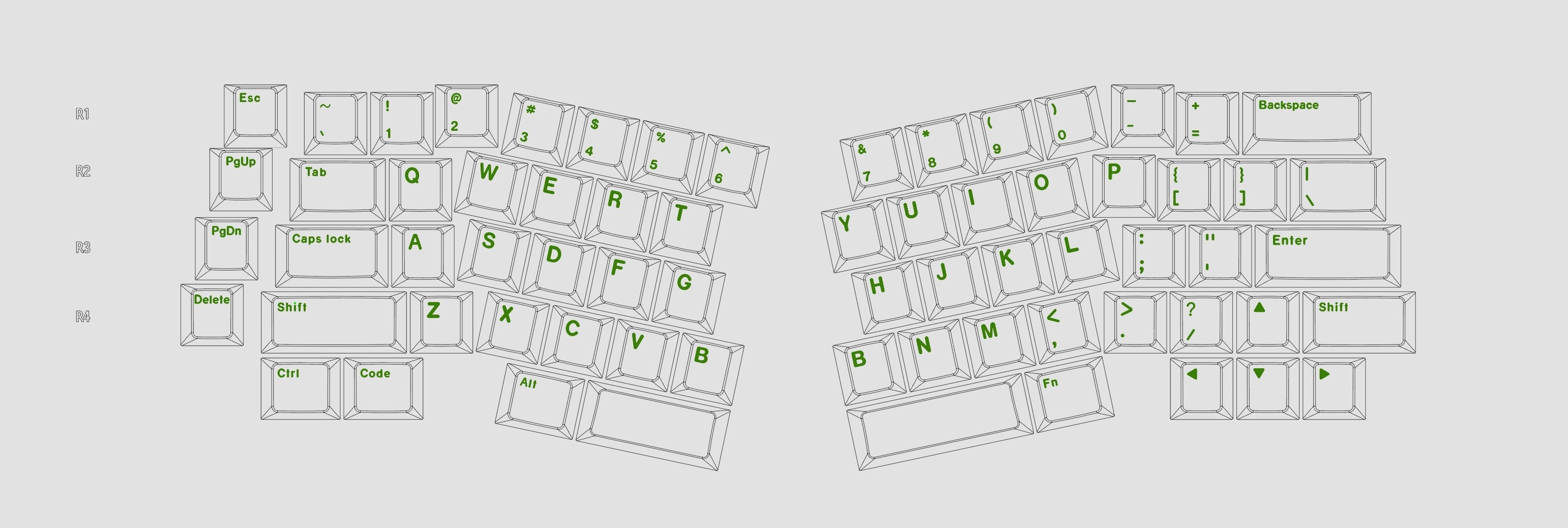 AM AFA R2 - Three-Stage Adjustable Leaf Spring Mount Alice Keyboard