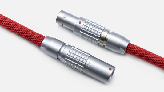 Red LEMO® Cable-Space Cables-coiled keyboard cable-coiled usb c cable-coiled cable keyboard