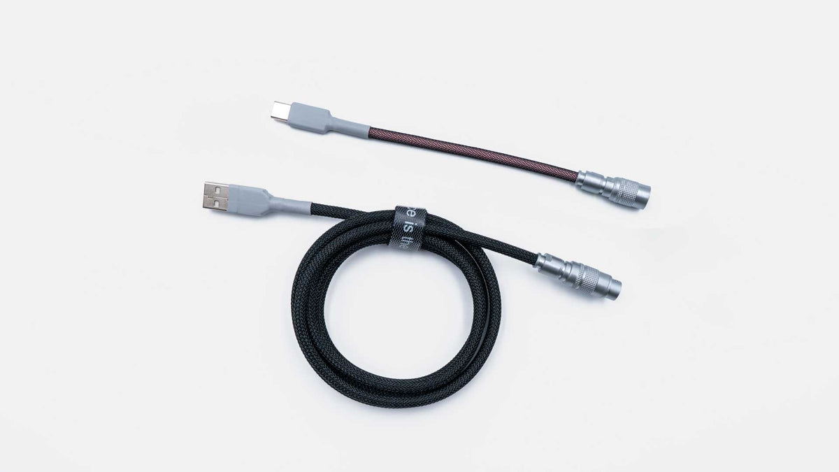 SAKURA DARK YC8 CABLE-Space Cables-coiled keyboard cable-coiled usb c cable-coiled cable keyboard