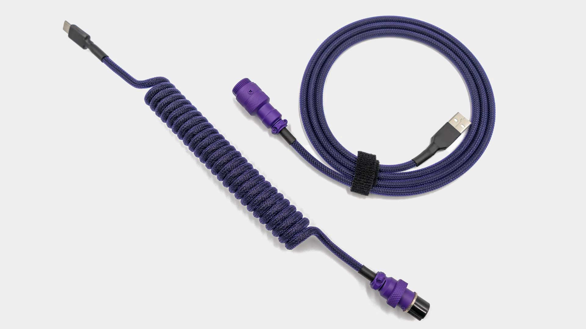 Purple Night Cable-Space Cables-coiled keyboard cable-coiled usb c cable-coiled cable keyboard