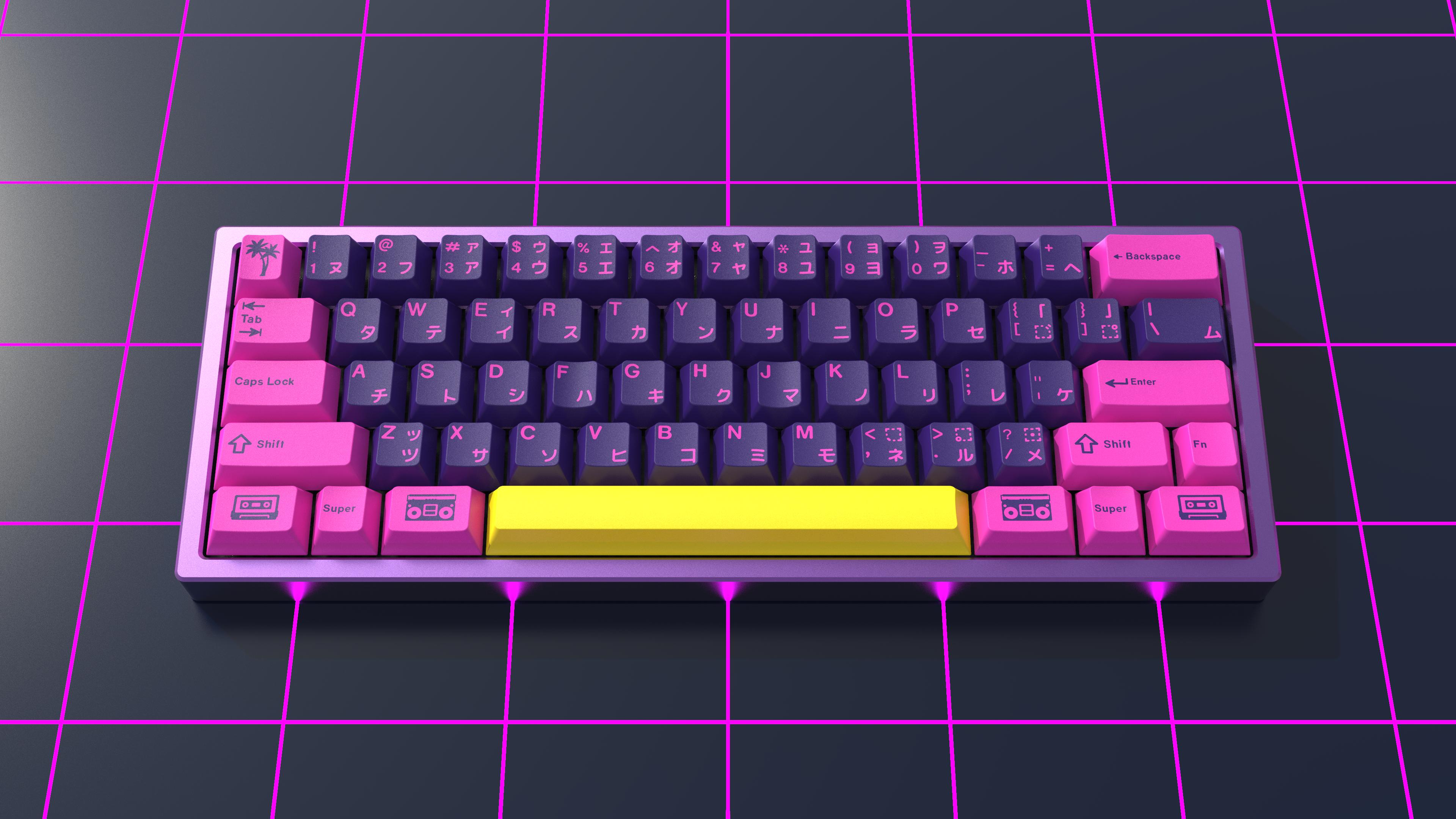 Retrowave Cable-Space Cables-coiled keyboard cable-coiled usb c cable-coiled cable keyboard